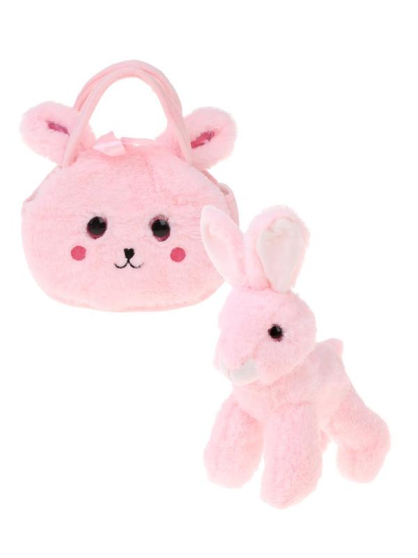 Зайка в сумочке розовый.