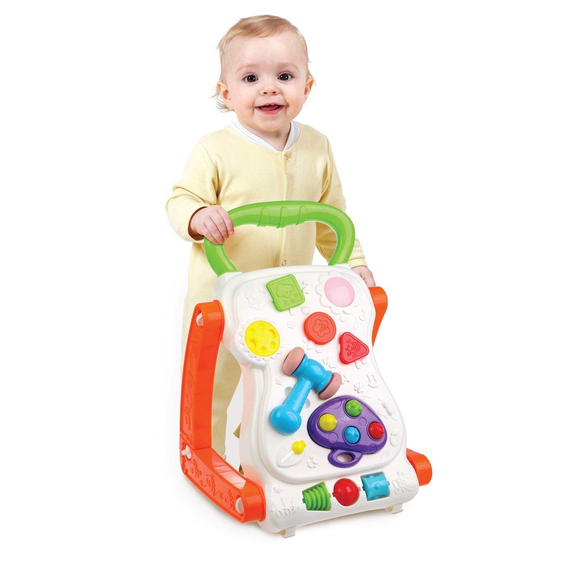 Каталка-ходунок Первые шажочки с муз. молоточком, 3AG13 включ.