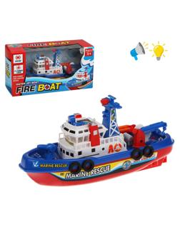 Корабль пожарный эл., свет, звук, эл.пит.AA*3шт.не вх.в комплект, коробка