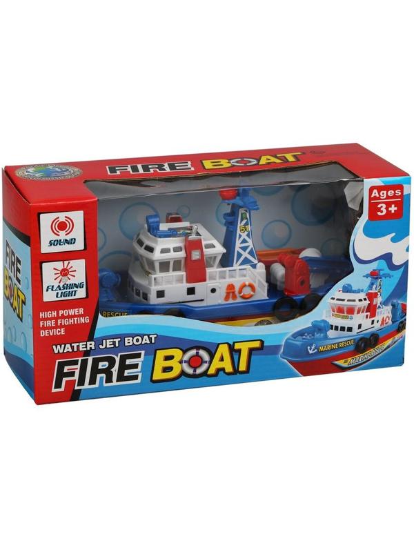 Корабль пожарный эл., свет, звук, эл.пит.AA*3шт.не вх.в комплект, коробка