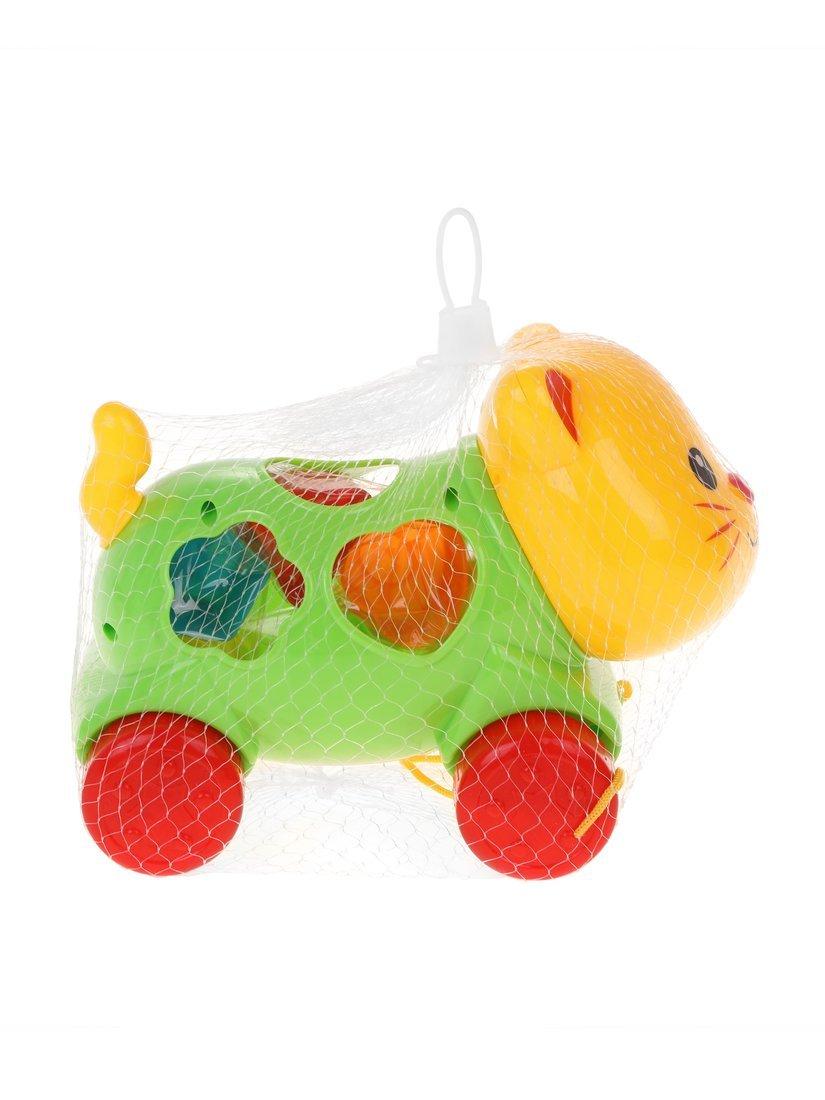 Каталка-сортер Котенок на веревочке, в ассорт., сетка