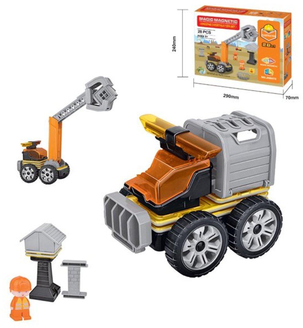 Конструктор магнитный, 28 деталей, кор.