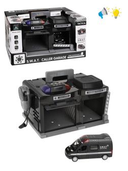 Игр.набор Гараж эл., свет, звук, в комплекте гараж, машина металл., рация,
эл.пит.AG13*3 шт. вх., AA*3шт. не вх. в комплект