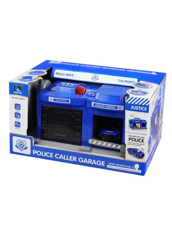 Игр.набор Гараж эл., свет, звук, в комплекте гараж, машина металл., рация,
эл.пит.AG13*3 шт. вх., AA*3шт..не вх.в комплект