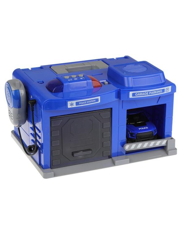 Игр.набор Гараж эл., свет, звук, в комплекте гараж, машина металл., рация,
эл.пит.AG13*3 шт. вх., AA*3шт..не вх.в комплект