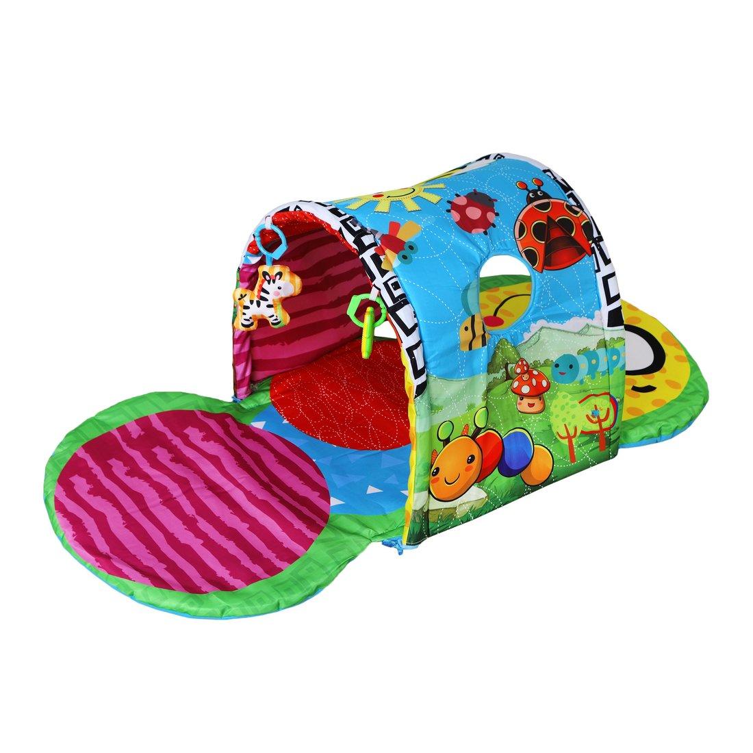 Коврик развивающий с навесом, игрушки 8 шт., пакет