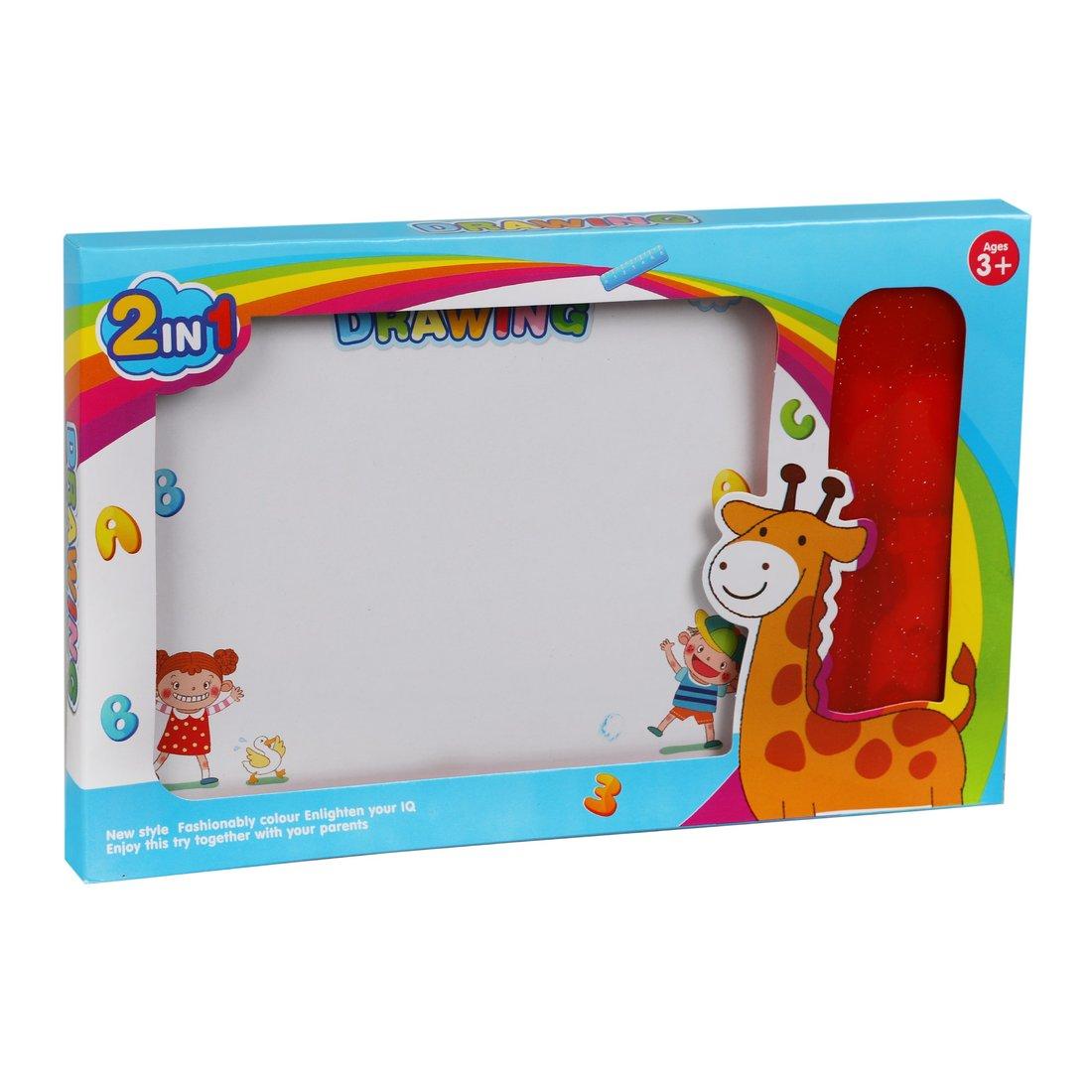 Доска для рисования двухсторонняя, мелки, маркер в компл., кор., в ассорт.