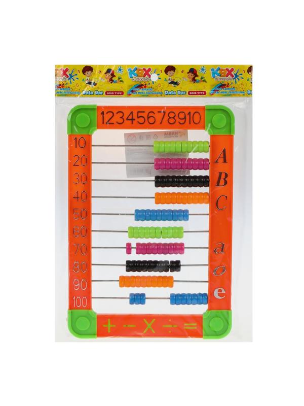 Счеты на подставке в асс., 18*25,5см, пакет