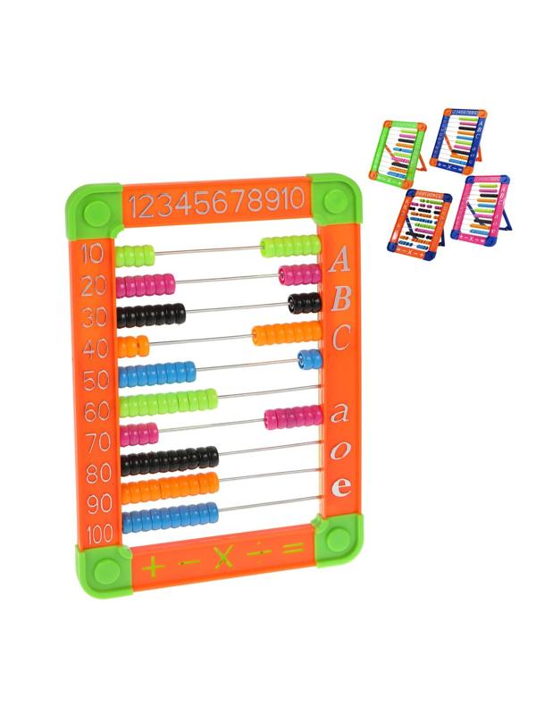 Счеты на подставке в асс., 18*25,5см, пакет