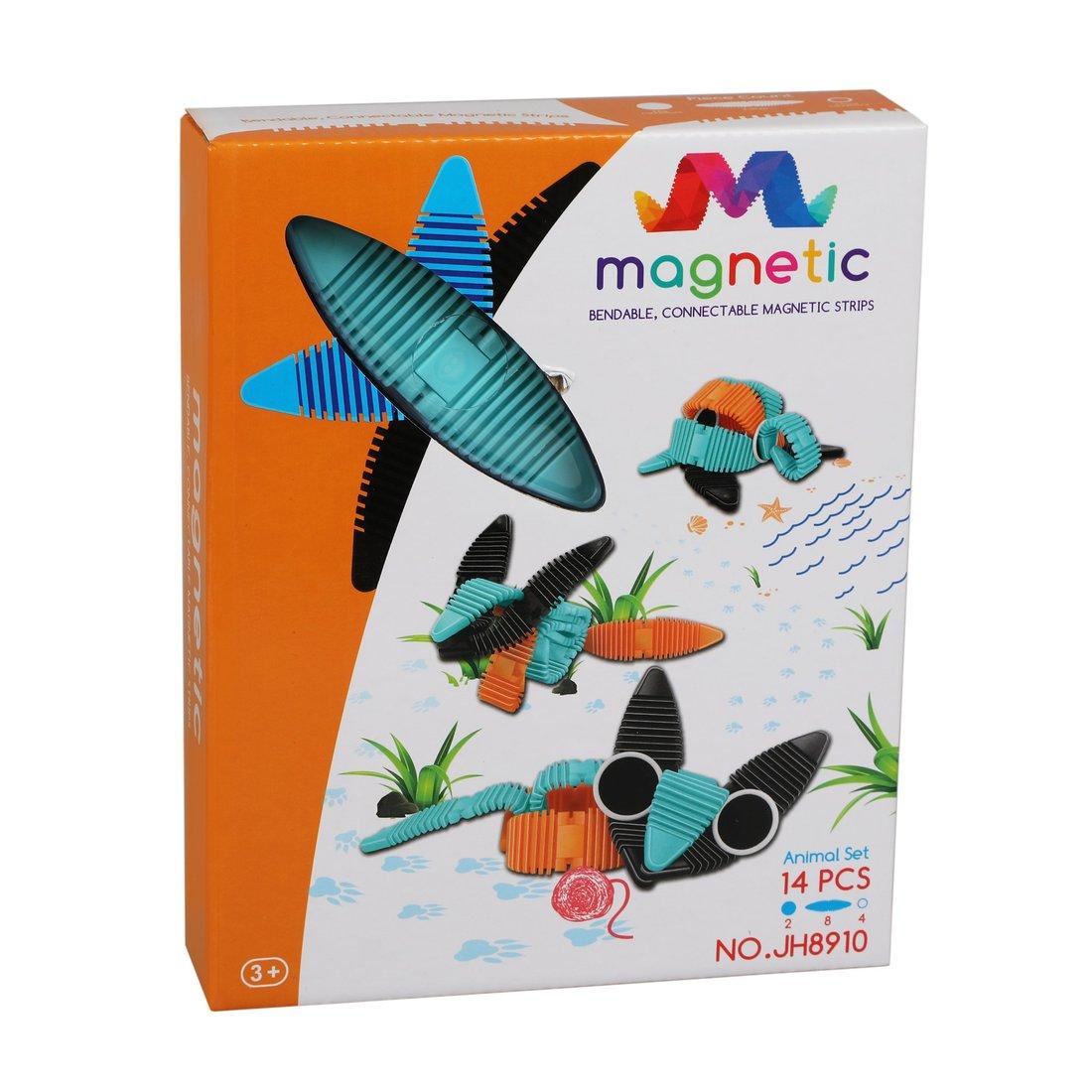 Конструктор магнитный, 14 деталей, кор.