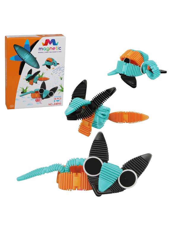 Конструктор магнитный, 14 деталей, кор.