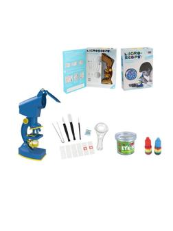 Микроскоп детский 1200х увеличение, 3 объектива, аксессуары, эл.пит. АА*2 не
вх.в компл., кор.