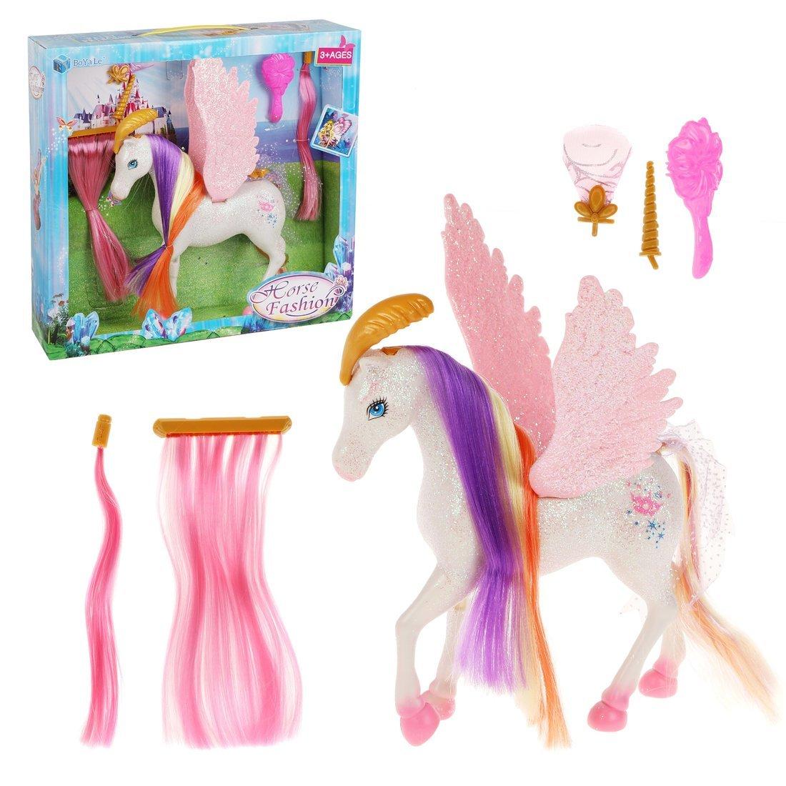 Игр. набор фигурка сказочного животного Лошадка с крыльями , в компл. предм.
6шт., кор