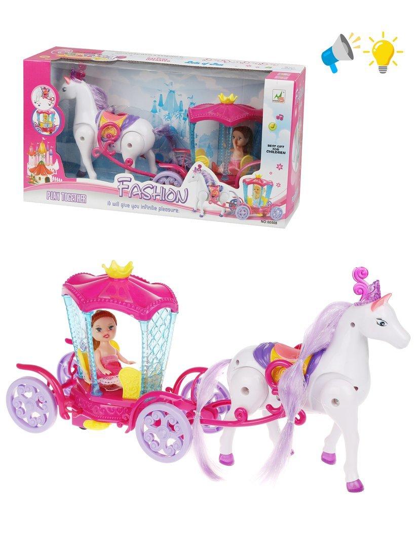 Игр. набор Карета, в компл. предметов 2шт., эл.пит.2*AA не вх.и 3*AG13 вх.в
компл., кор.