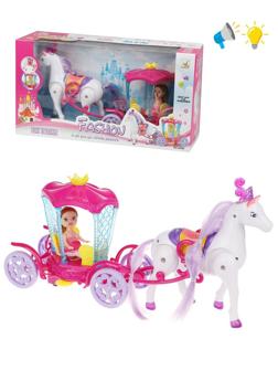 Игр. набор Карета, в компл. предметов 2шт., эл.пит.2*AA не вх.и 3*AG13 вх.в
компл., кор.