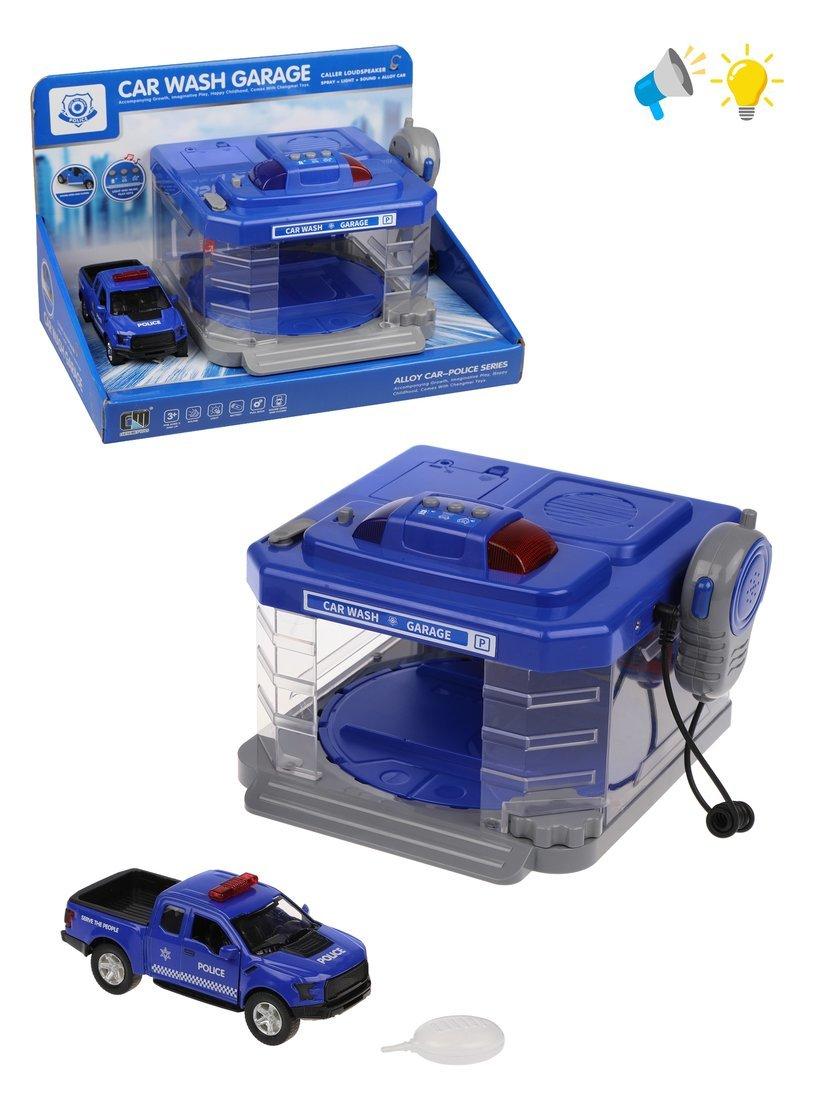 Игр.набор Автомойка, в комплекте: предметов 2шт., машина металл., откр.двери,
эл.пит.АА*3шт.не вх.в комплект, коробка