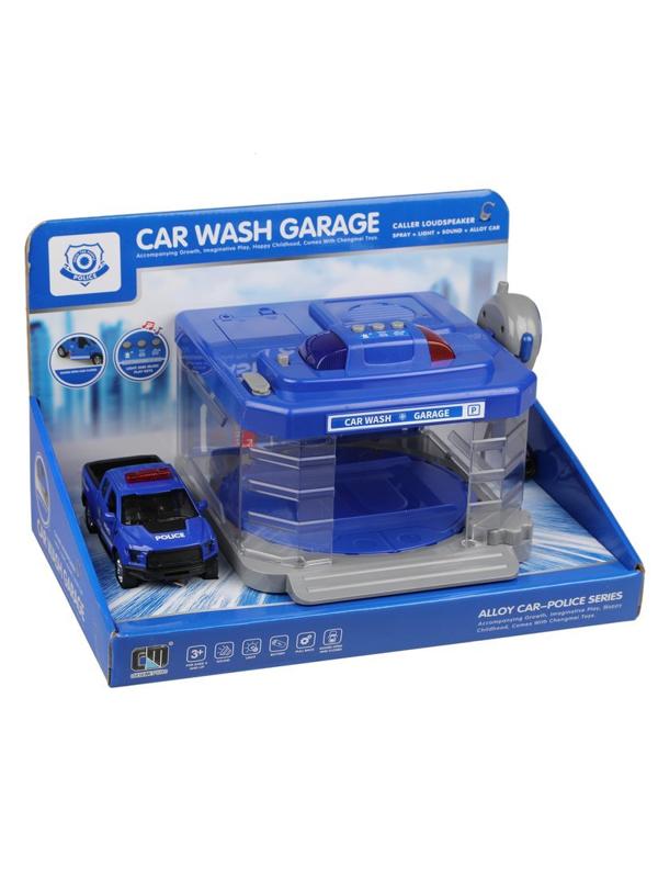 Игр.набор Автомойка, в комплекте: предметов 2шт., машина металл., откр.двери,
эл.пит.АА*3шт.не вх.в комплект, коробка