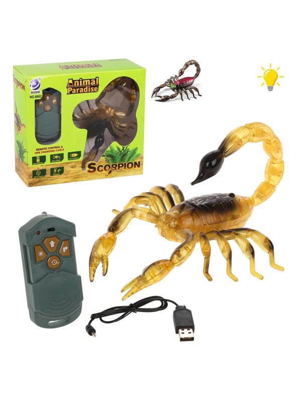 Скорпион на ИК управлении, 4 канала, свет, з/у USB, эл.пит. АА*2 не вх.в
компл., в ассорт.
