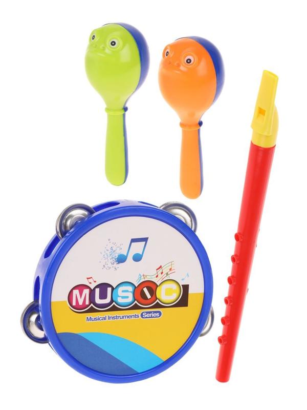 Набор музыкальных инструментов, 4 предмета, блистер