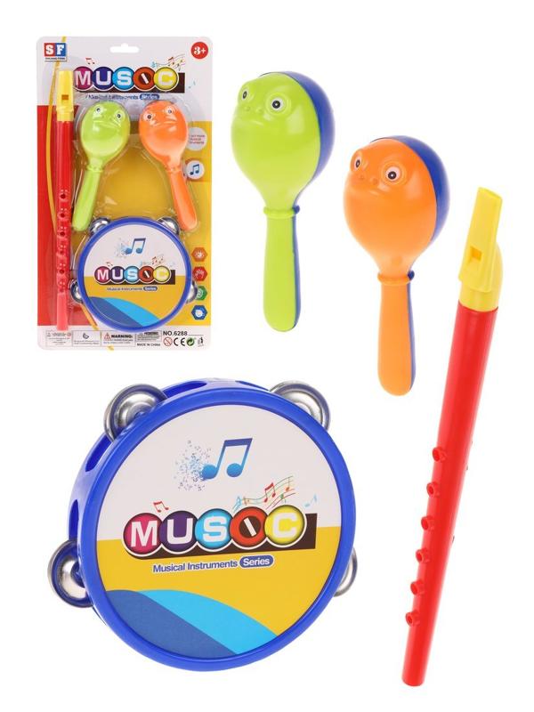 Набор музыкальных инструментов, 4 предмета, блистер