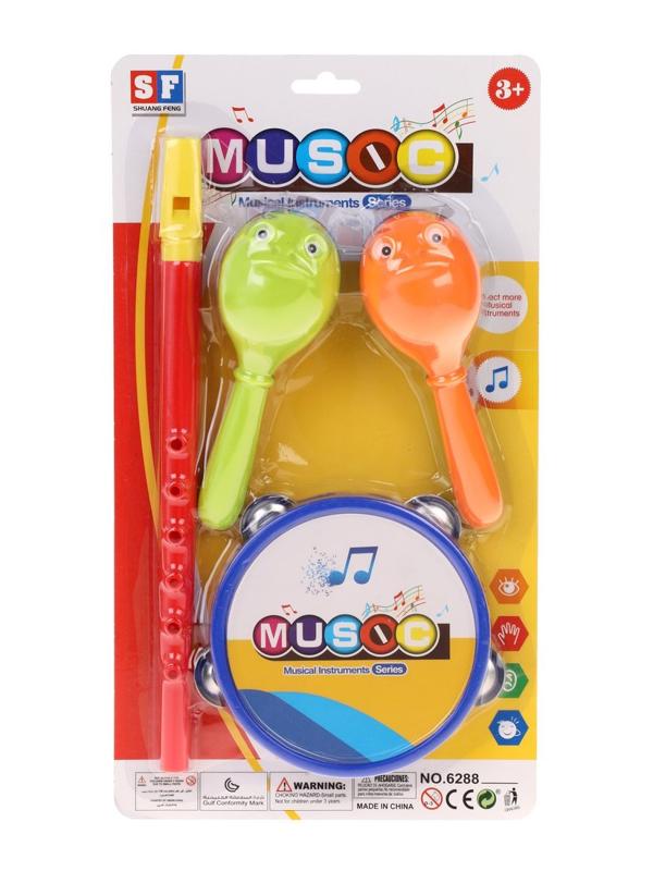 Набор музыкальных инструментов, 4 предмета, блистер
