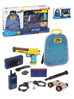 Игр.набор Полиция, в комплекте: пистолет, м/пули 10шт., предметов 9шт.,
коробка, в ассортименте