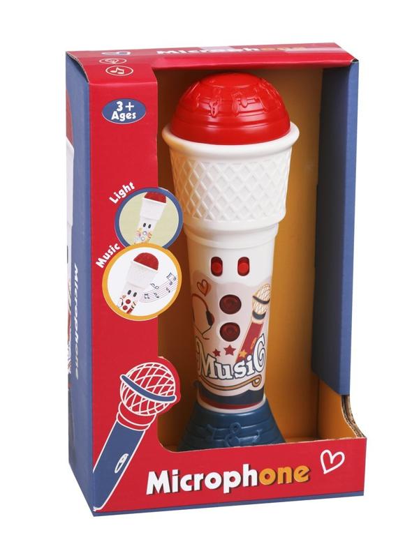 Микрофон дет. свет, звук, эл. пит. ААх2, не вх. в компл., коробка