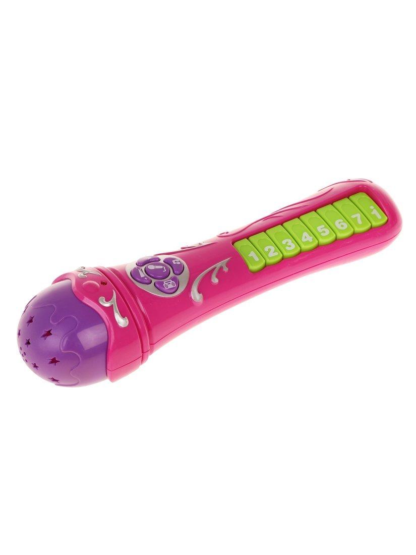 Микрофон дет. свет, звук, эл. пит. ААх3 шт., блистер