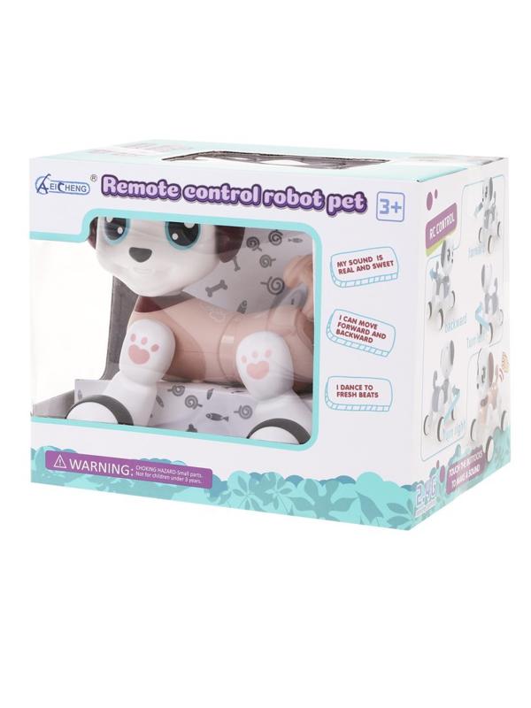 Щенок на ИК управлении, свет, звук, встроен. аккум. 3,7V, USB з/у, эл. пит.
ААх2 шт. не вх. в компл., в ассорт., коробка