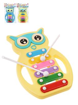 Ксилофон, 6 нот, в ассорт., коробка