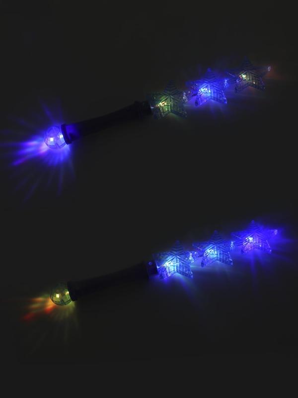 Палочка эл., Звезды, 38 см, свет, эл.пит. AG13х3 шт. вх.в компл., в ассорт.,
пакет