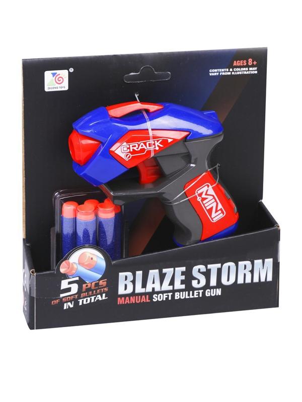 Бластер-мини с мягкими пулями, в комплекте: м/пули 5шт.