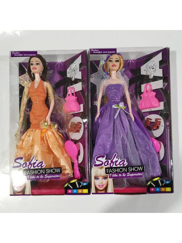 Игр. наб. Красотка, в компл. кукла 29см, предм. 7шт. в ассорт., кор.