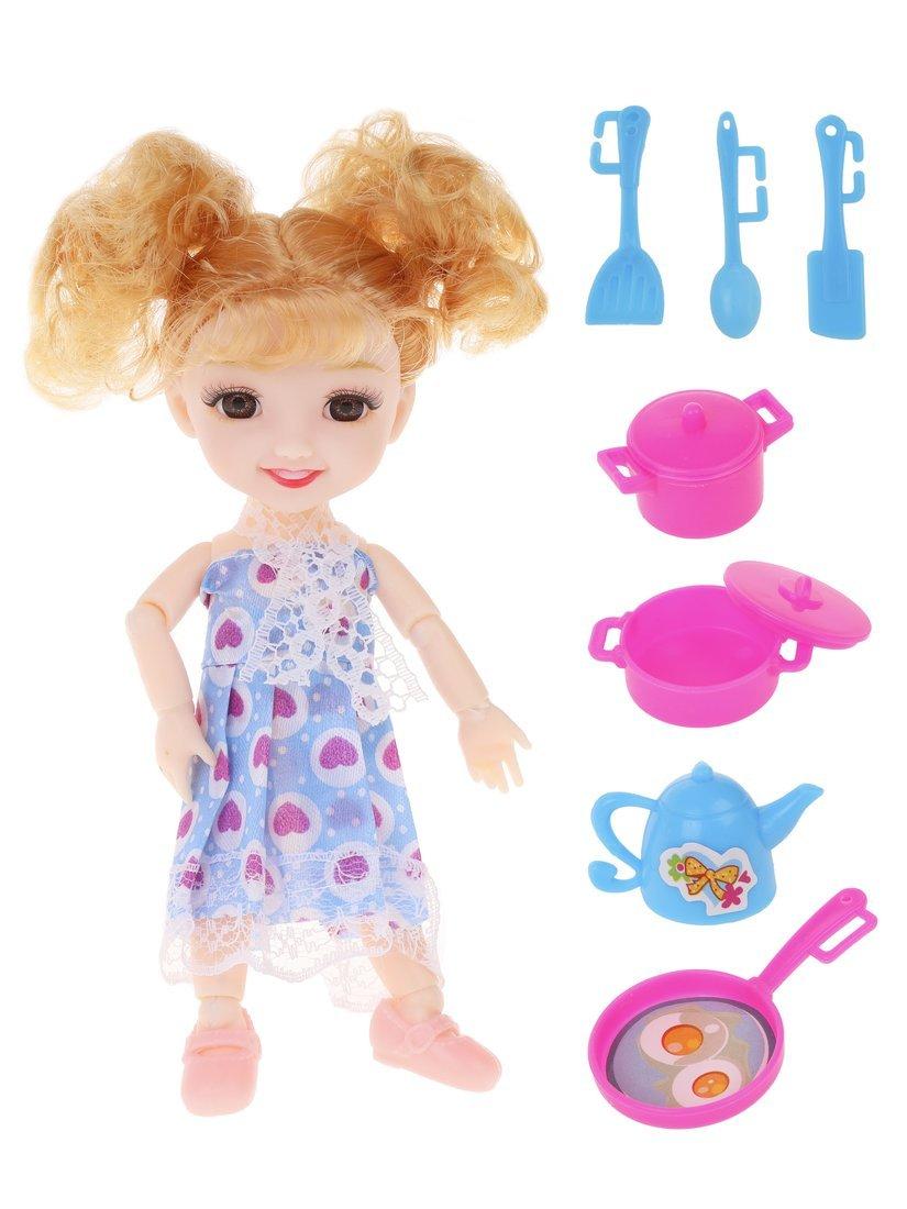 Игр.наб.Хозяюшка, в компл. кукла 16см., предм. 7шт., кор.