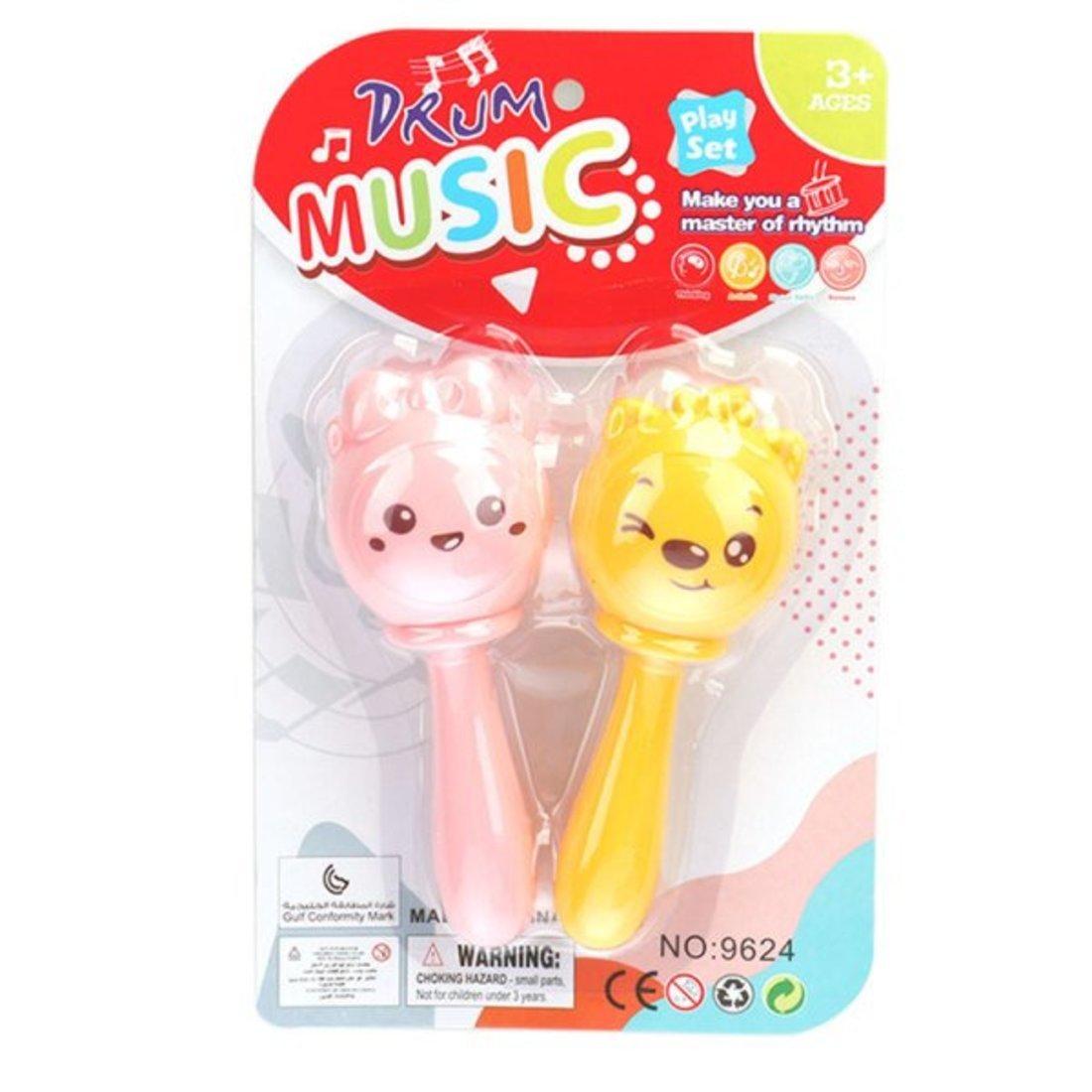 Музыкальный инструмент маракасы, 2 шт, в ассорт., блистер