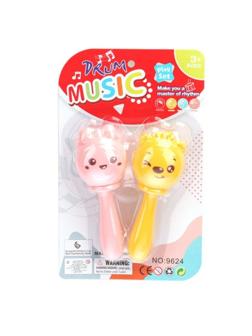 Музыкальный инструмент маракасы, 2 шт, в ассорт., блистер