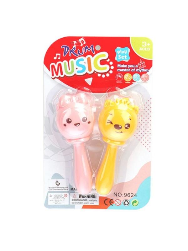 Музыкальный инструмент маракасы, 2 шт, в ассорт., блистер