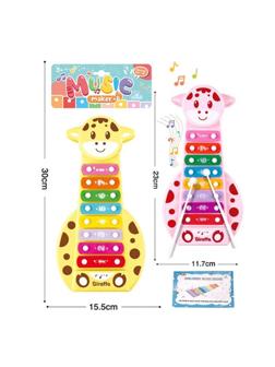 Музыкальный инструмент: Ксилофон, 8 нот, в ассорт., пакет