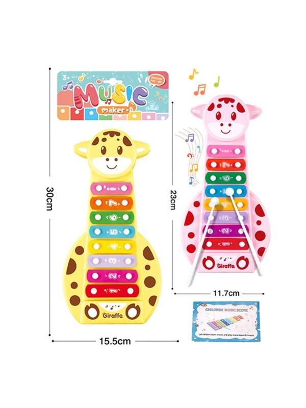 Музыкальный инструмент: Ксилофон, 8 нот, в ассорт., пакет