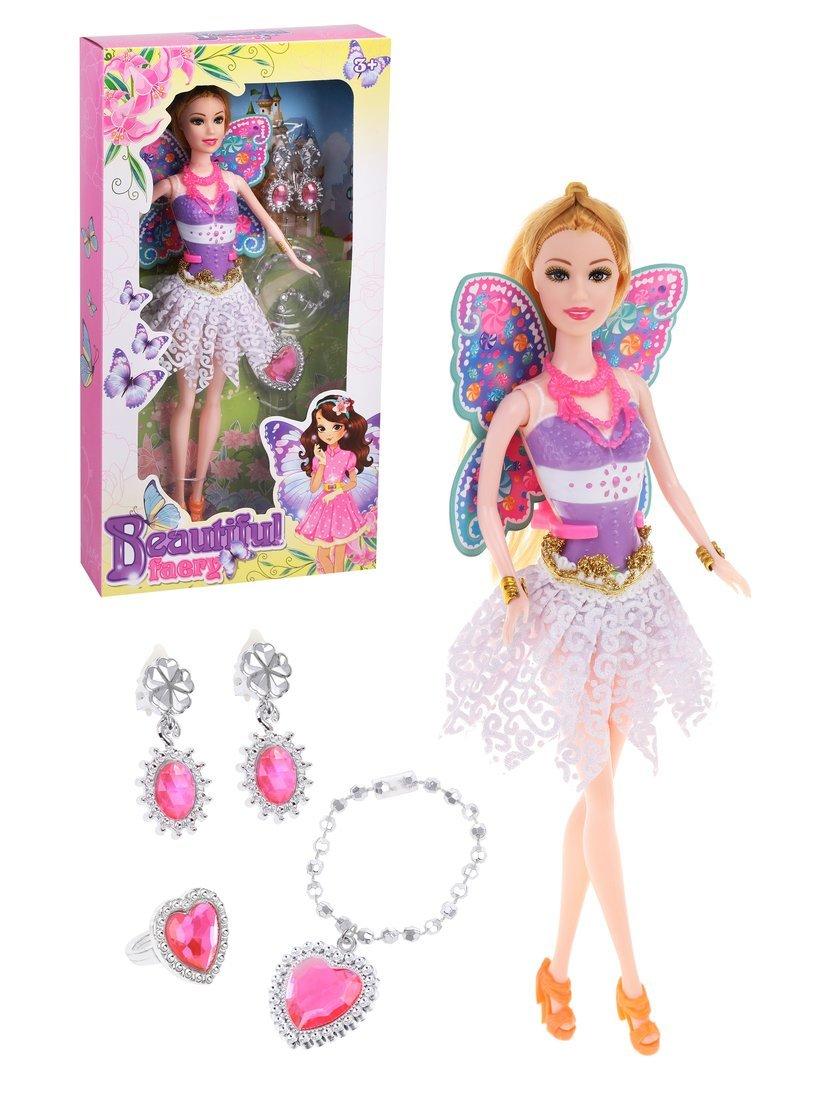 Игр. наб. Красотка, в компл. кукла-фея 28см., предм. 7шт. в ассорт., кор.