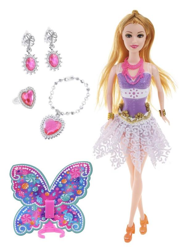 Игр. наб. Красотка, в компл. кукла-фея 28см., предм. 7шт. в ассорт., кор.