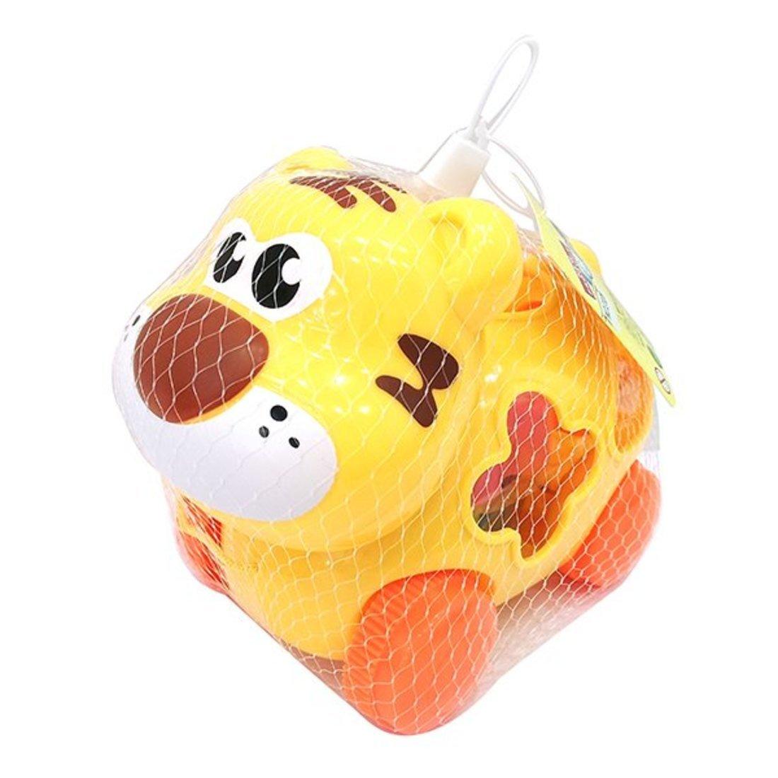 Каталка-сортер Тигр на веревочке, в ассорт., сетка