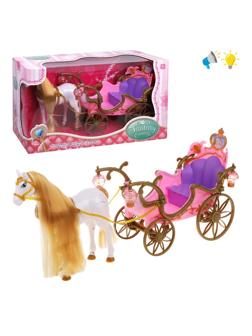 Игр. наб. Экипаж, в компл. лошадь, карета, эл. пит. ААх5шт. не вх. в компл.,
кор.