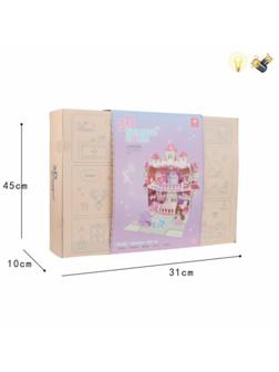 Игр. наб. Замок, свет, в компл. замок, кукла, предм. 20 шт., эл. пит.
АAх2шт. не вх., AG13х1шт. вх. в компл., кор