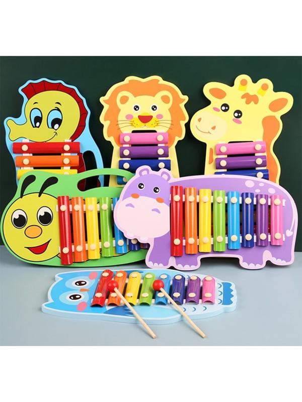 Музыкальный инструмент: ксилофон, 8 тонов, в ассорт., коробка