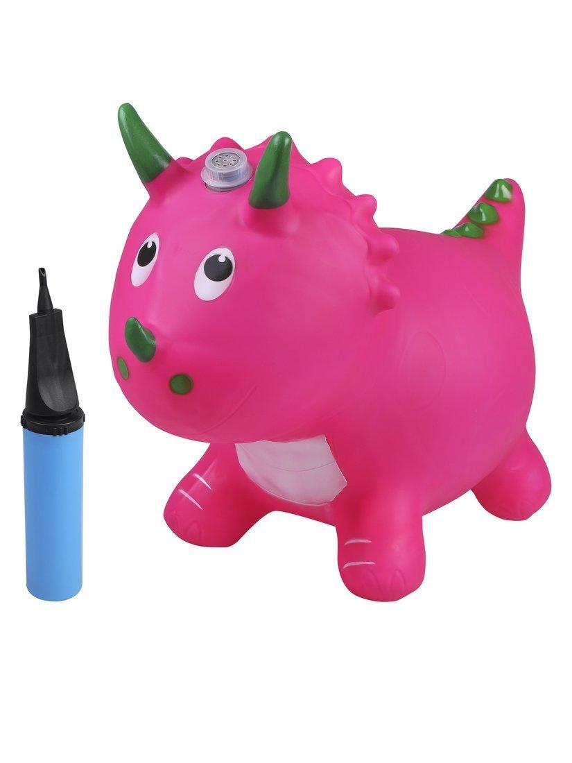 Животное-прыгун Динозаврик Moby Kids (свет, звук) розовый, 1 400 г., насос в
комплекте