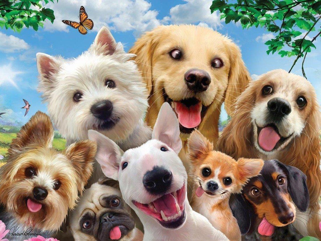 Пазл Super 3D Собаки селфи, 48 дет.