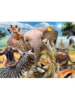 Пазл Super 3D Африка селфи, 63 дет.