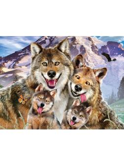 Пазл Super 3D Волки селфи, 100 дет.