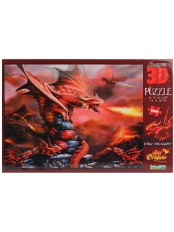 Пазл Super 3D Огненный дракон, 500 дет.
